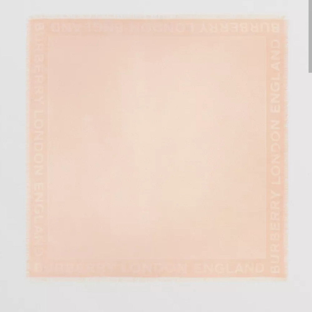 (Sold)Burberry Wool and silk Square scarf - Picture 3 of 13